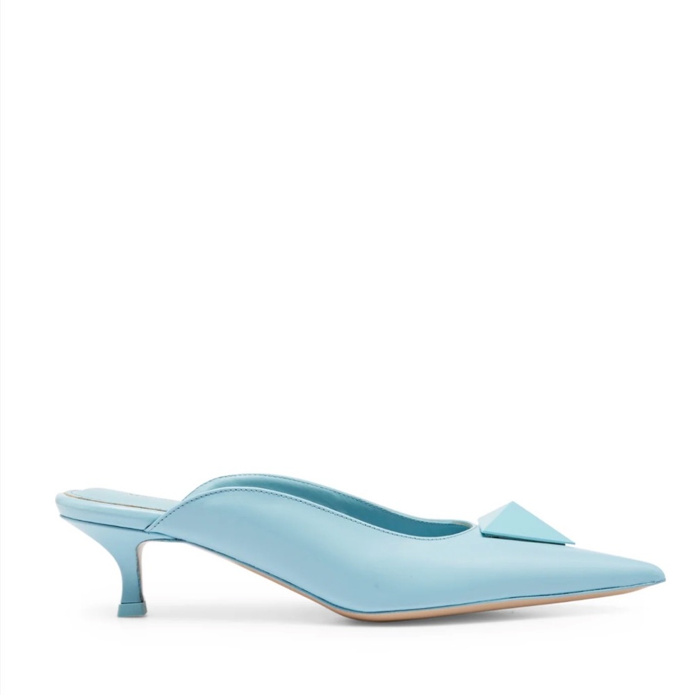 Scanlan Theodore Triangle Trim Mule 4.5 Kitten Heel